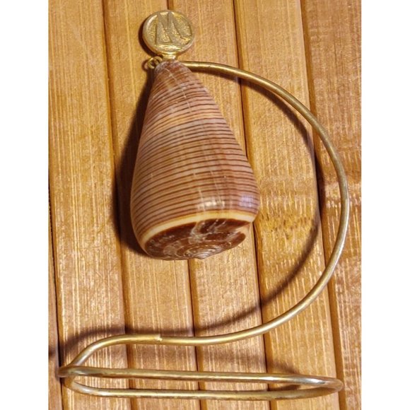 Brown Fig Cone Conus Figulinus Seashell Hanging Display Nautical Decor 3.5x3x1.5 - Picture 2 of 13